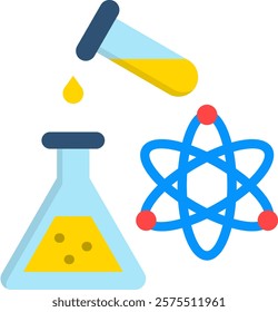 Science Icon Flat Vector Illustration
