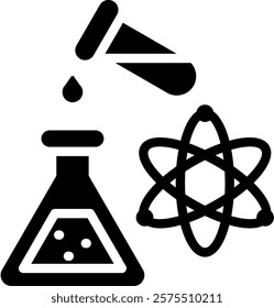 Science Icon Glyph Vector Illustration