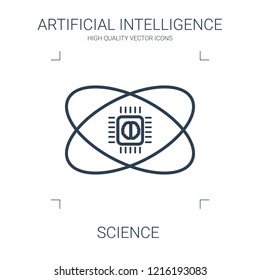 science icon. high quality line science icon on white background. from artificial intelligence collection flat trendy vector science symbol. use for web and mobile