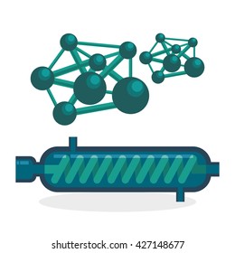 Science icon. laboratory concept.  Flat illiustration