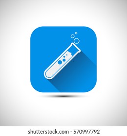 Science icon. Laboratory Flat icon. Test tube Icon. Vector Illustration. Vector sign.