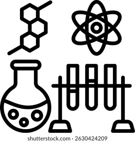 Science Icon Line Vector Illustration