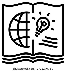 Ilustración vectorial de línea de ícono de Ciencia