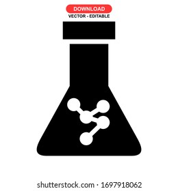 Icono de ciencia o logotipo símbolo de signo aislado ilustración vectorial - iconos vectoriales de estilo negro de alta calidad
