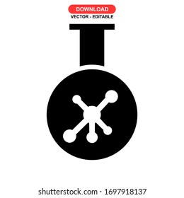 Science-Symbol oder Logo einzeln auf Zeichen Vektorillustration Illustration - hochwertige Vektorsymbole mit schwarzem Hintergrund
