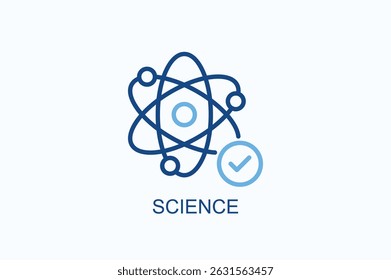 Wissenschaft, Symbol oder Logo, einzelne Vektorgrafik
