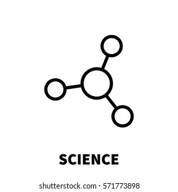 Science icon or logo in modern line style. High quality black outline pictogram for web site design and mobile apps. Vector illustration on a white background.