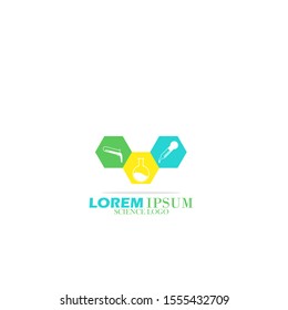 Science Icon Logo Symblo. With Simple, Modern, And Flat Design. Vector Illustration.
