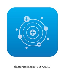 Science  icon on blue background,clean vector