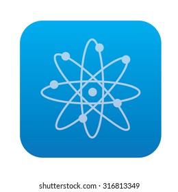 Science icon on blue background,clean vector