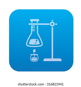 Science icon on blue background,clean vector