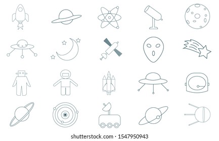 Science Icon Pack For Designers And Developers. Icons Of Launch, Rocket, Space, Startup, Astronomy, Solar, System, Science, Vector - Image