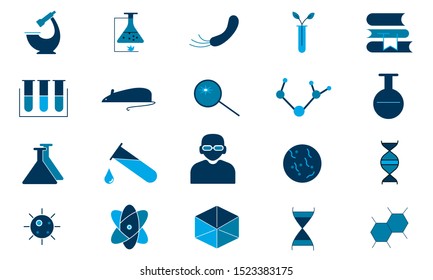 Science icon pack vector, illustration logo template in trendy style. Can be used for many purposes.