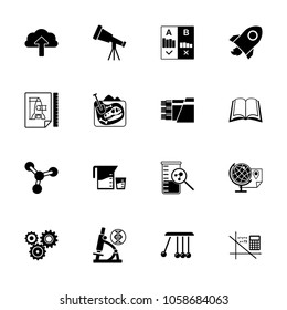 Science icon set. Can be used for topics like knowledge, information, fact, discovery