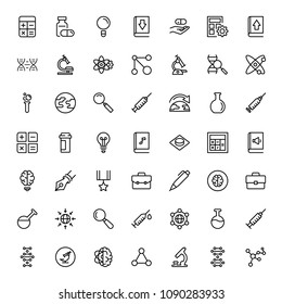 Science icon set. Collection of high quality black outline logo for web site design and mobile apps. Vector illustration on a white background.