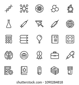 Science icon set. Collection of high quality black outline logo for web site design and mobile apps. Vector illustration on a white background.