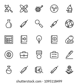 Science icon set. Collection of high quality black outline logo for web site design and mobile apps. Vector illustration on a white background.
