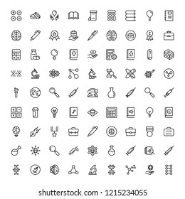 Science icon set. Collection of high quality black outline logo for web site design and mobile apps. Vector illustration on a white background.