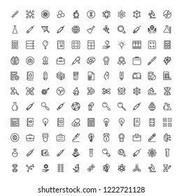 Science icon set. Collection of high quality black outline for web site design and mobile apps. Vector illustration on a white background.