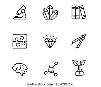 science icon set design illustration, hand drawn style design, designed web and app