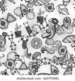 Science Icon Set Hand Drawing Funny Doodle Style Elements Pack Texture Pattern Vector Art Design Illustration