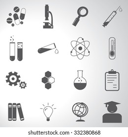 Science icon set illustration
