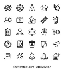 gráfico vectorial de conjunto de iconos de ciencia