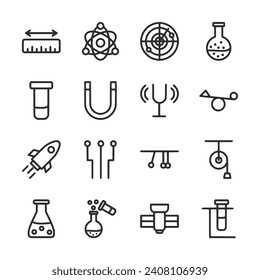 Icono de ciencia aislado en blanco
