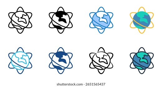 Science icon set multiple style collection 
