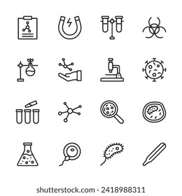 Science icon set vector illustration