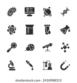 Science icon set vector illustration