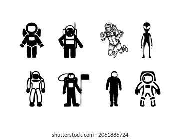 Science icon set vector template
 