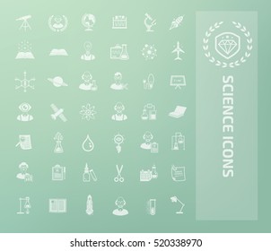 Science icon set,clean vector