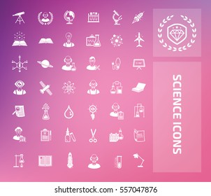 Science icon set,clean vector