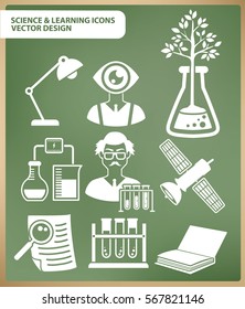 Science icon set,clean vector