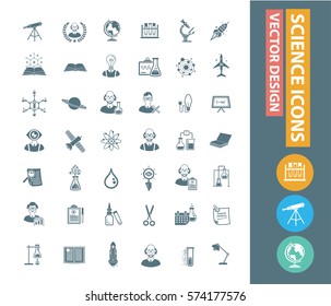 Science icon set,clean vector