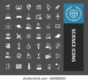 Science icon set,clean vector