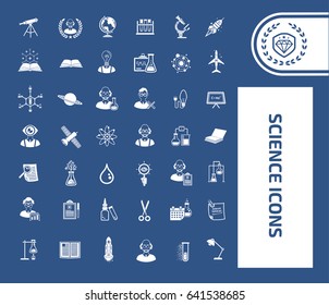 Science icon set,clean vector