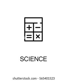 Icono de la ciencia. Símbolo de esquema único de alta calidad para diseño web o aplicación móvil. Signo de línea delgada para el logotipo de diseño. Pictograma de contorno negro sobre fondo blanco