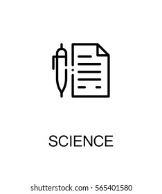 Science icon. Single high quality outline symbol for web design or mobile app. Thin line sign for design logo. Black outline pictogram on white background