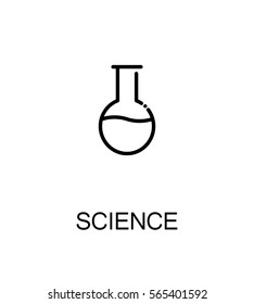 Science icon. Single high quality outline symbol for web design or mobile app. Thin line sign for design logo. Black outline pictogram on white background