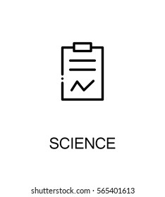 Science icon. Single high quality outline symbol for web design or mobile app. Thin line sign for design logo. Black outline pictogram on white background
