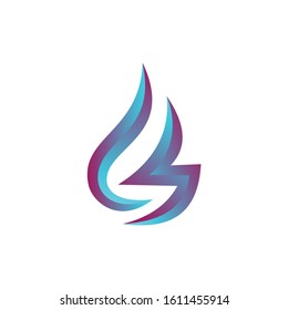 Science icon. Spectrum logo abstract