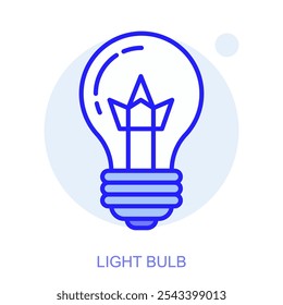 Science icon. Symbol of a Light Bulb. Isolated vector illustration. Simple line drawing. Editable stroke