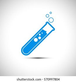 Science icon. Test tube Icon. Laboratory Flat icon. Vector Illustration. Vector sign.