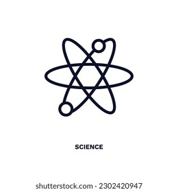 science icon. Thin line science icon from ai and future technology collection. Outline vector isolated on white background. Editable science symbol can be used web and mobile
