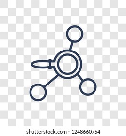 Science icon. Trendy linear Science logo concept on transparent background from Science collection