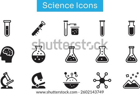 Science icon vector, biology icon collection vector illustration