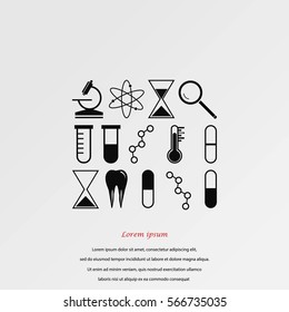 science icon vector, flat design