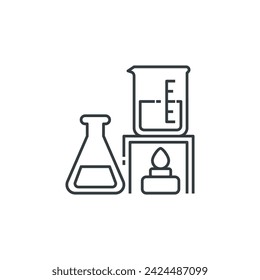 Icono de ciencia, ilustración vectorial de ciencia